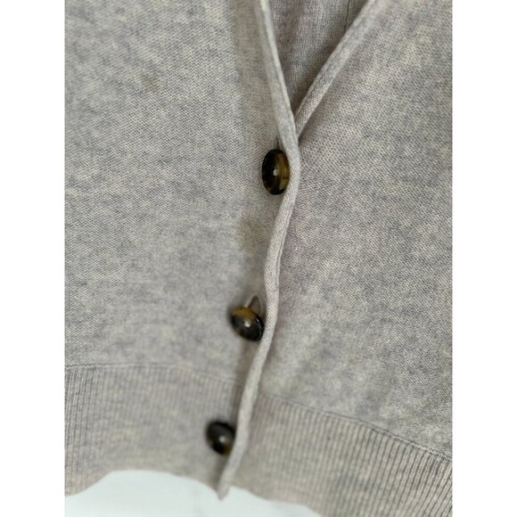 Free People 100% Cashmere Cardigan Lagenlook Oversized Pale Gray Size XS - Picture 6 of 11